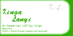 kinga lanyi business card